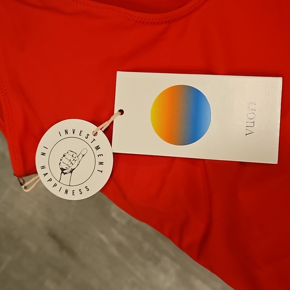 💕VUORI💕 Encinitas One Piece Swimsuit ~ Bold Red XL NWT - Picture 10 of 14